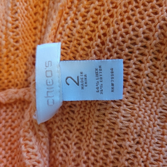 Chico's orange knit sweater 2 - Picture 4 of 4